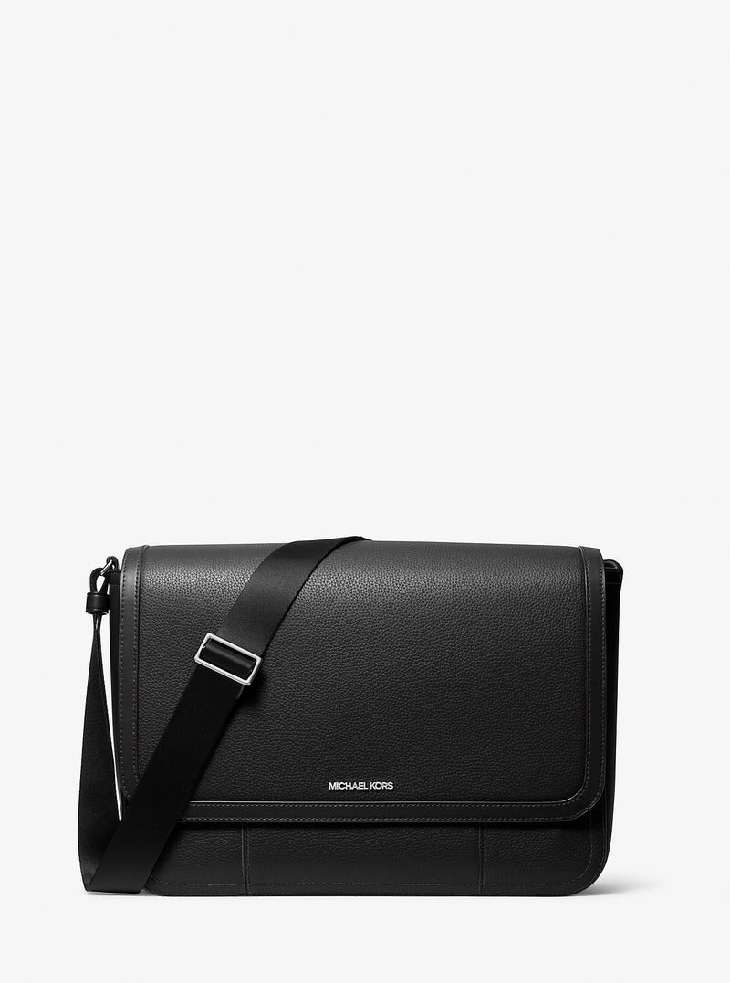 Cooper Leather Messenger Bag (BLACK)