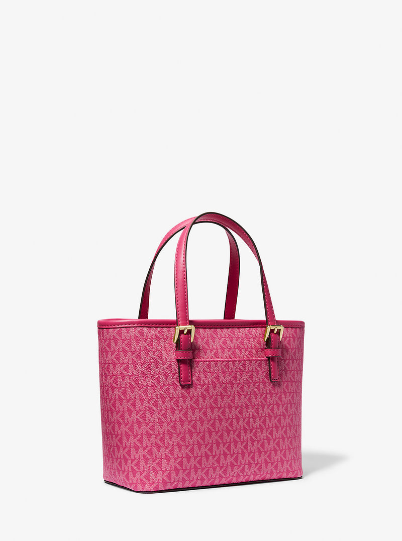 Jet Set Travel Extra-Small Logo Top-Zip Tote Bag (ELECTRIC PINK)