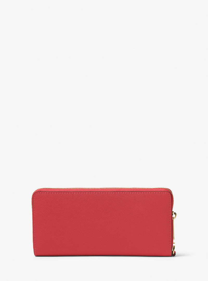 Leather Continental Wristlet (LACQUER RED)