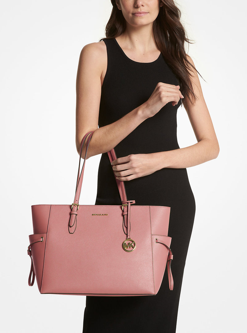 Gilly Large Saffiano Leather Tote Bag (PRIMROSE)