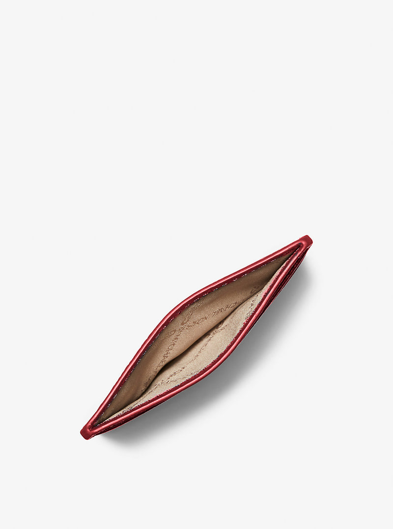 Pebbled Leather Card Case (LACQUER RED)