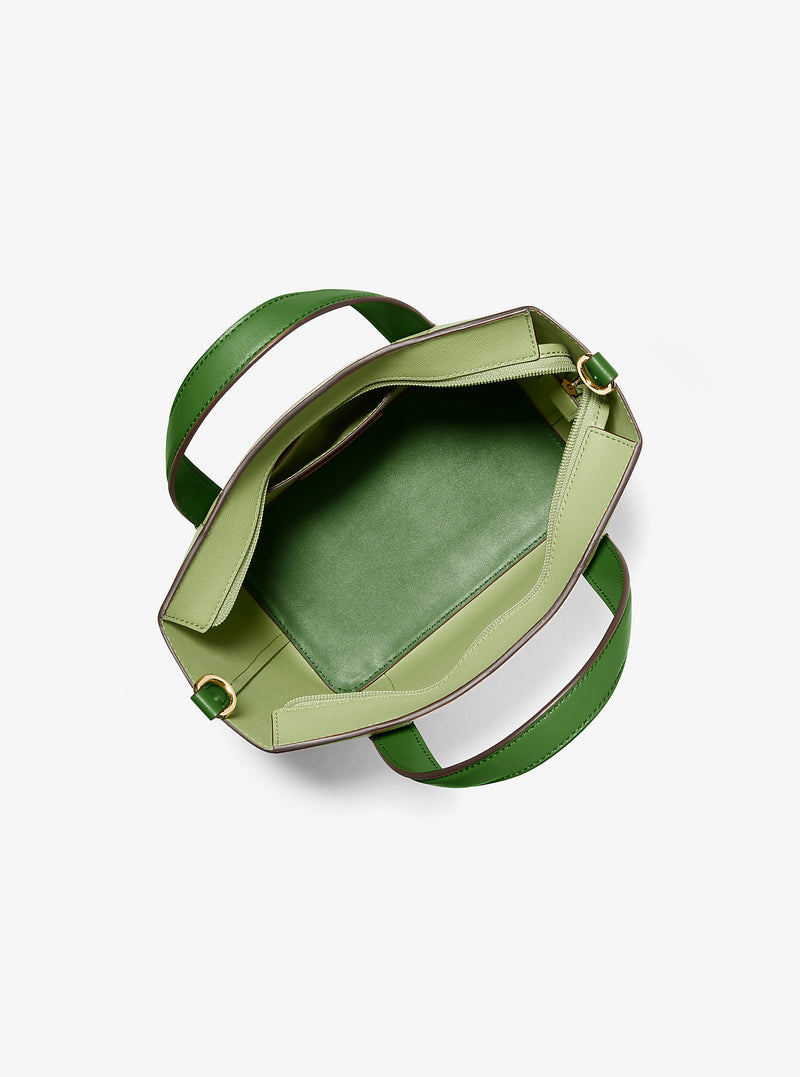 Pratt Small Color-Block Tote Bag (FERN GREEN MULTI)