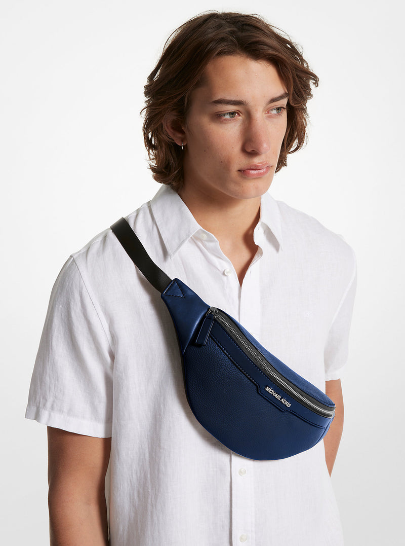 Cooper Small Leather Belt Bag (NAVY)