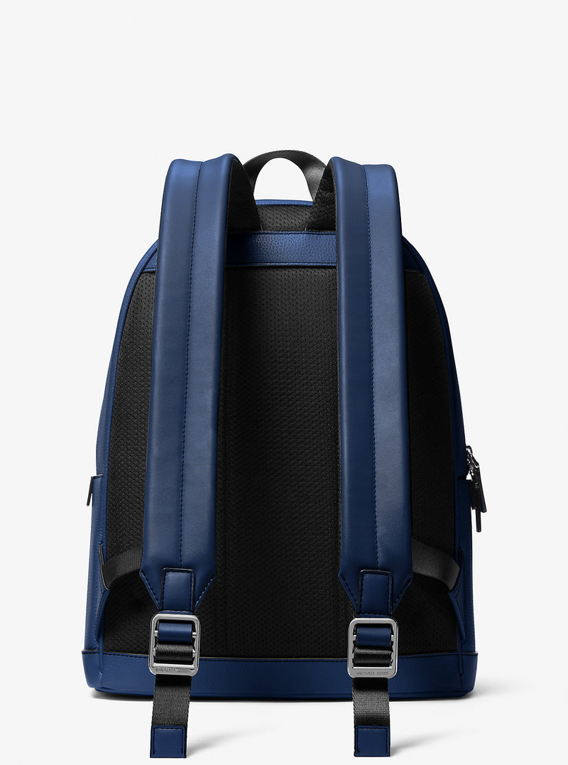 Cooper Pebbled Leather Commuter Backpack (NAVY)