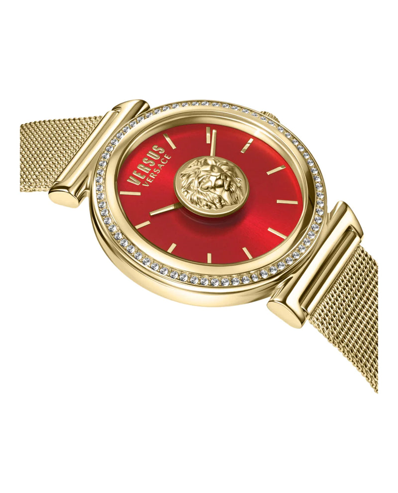 Brick Lane Crystal Watch (Gold/Ip Yellow Gold/Red)