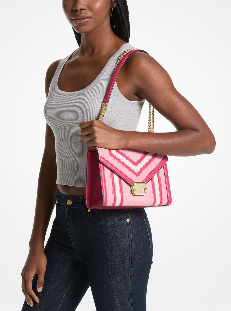Whitney Medium Color-Block and Signature Logo Shoulder Bag (CRNTION MLTI)