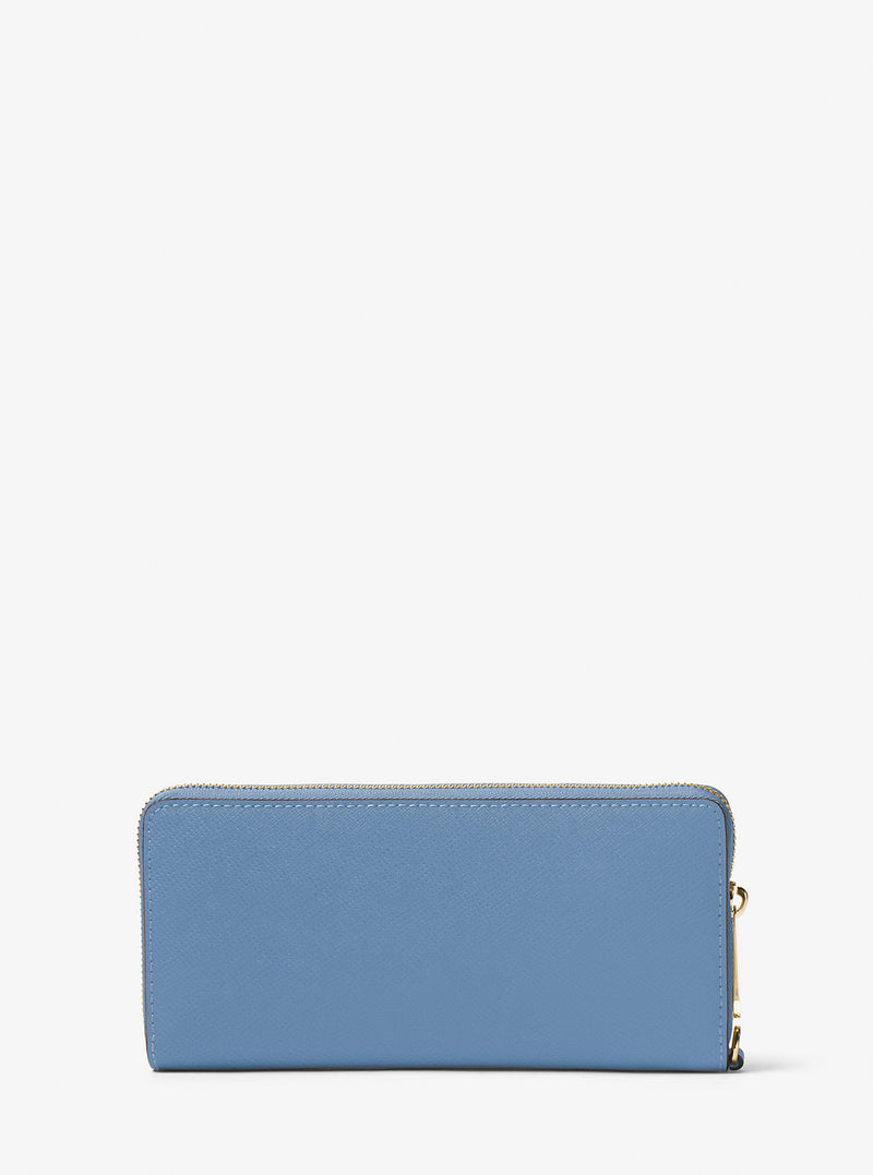 Leather Continental Wristlet (FRENCH BLUE)