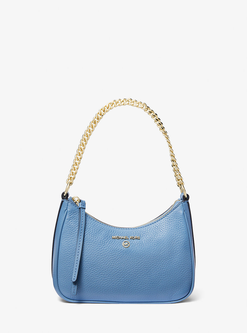 Jet Set Charm Small Pebbled Leather Pochette (FRENCH BLUE)