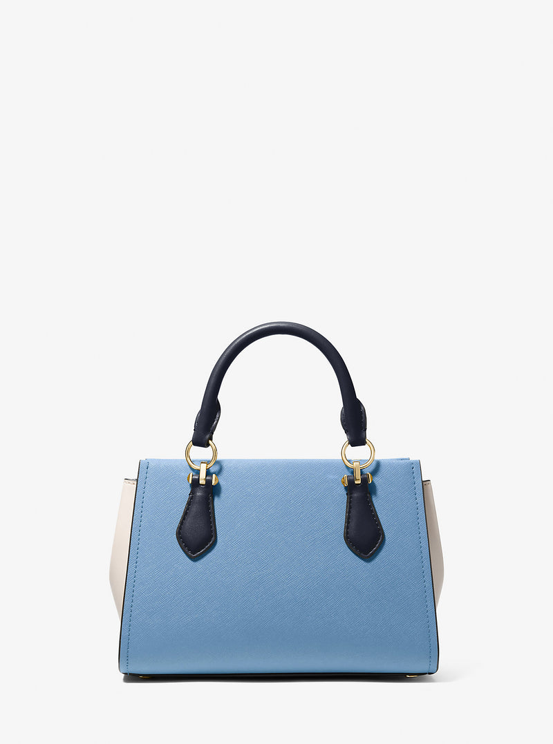 Marilyn Small Color-Block Saffiano Leather Crossbody Bag (FRCH BLU MLT)