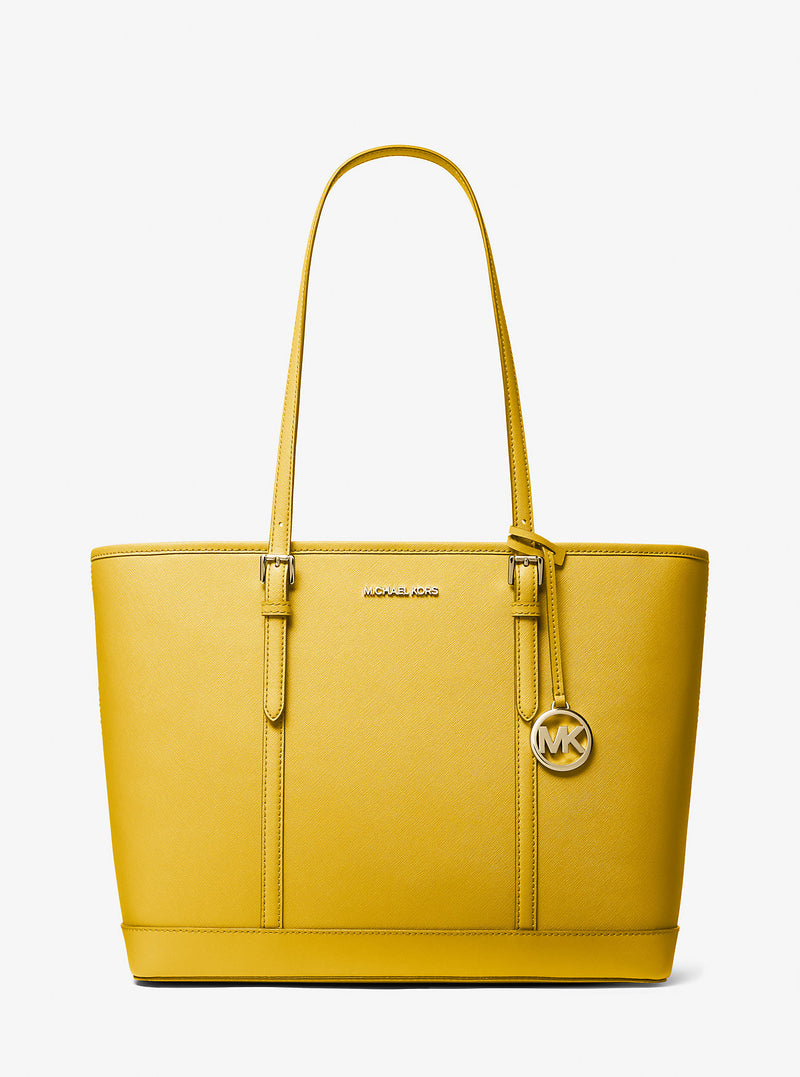 Jet Set Travel Large Saffiano Leather Tote Bag (GOLDEN YELLOW)