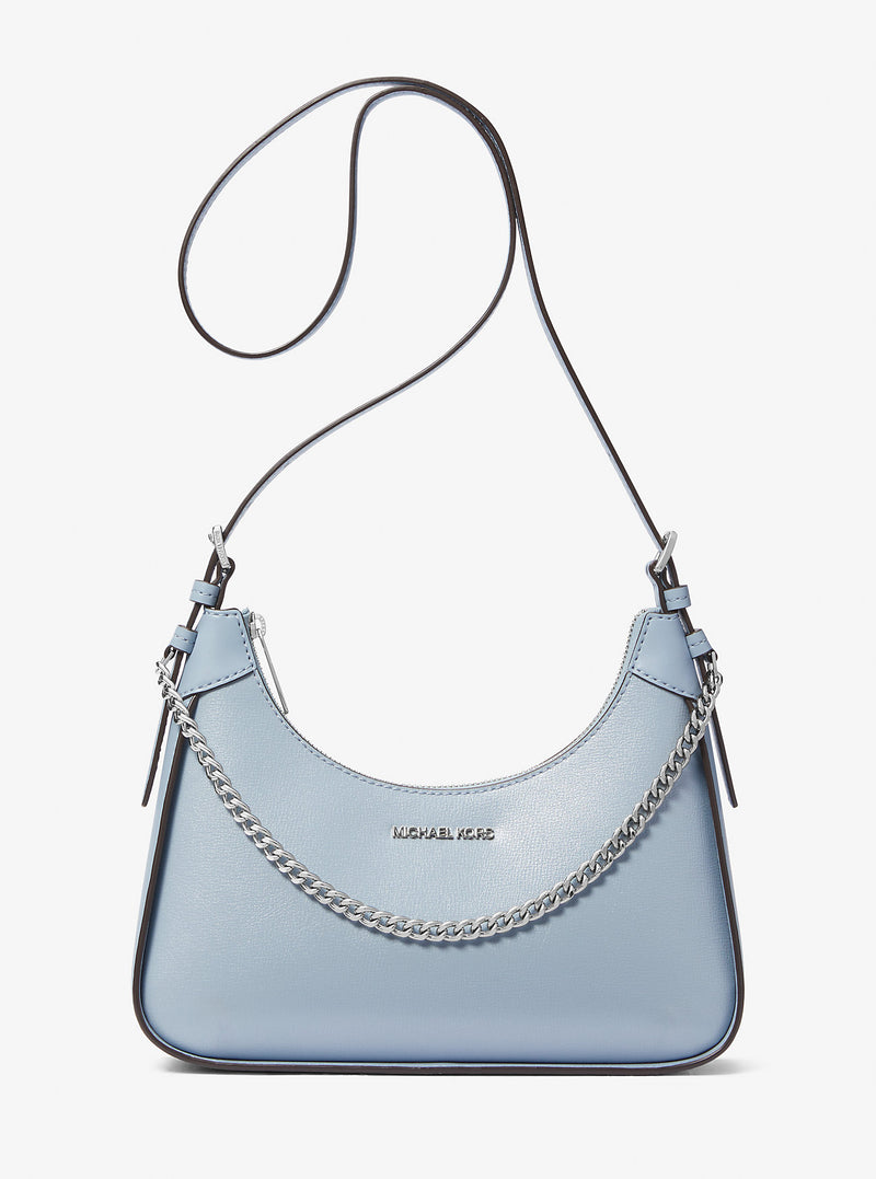 Wilma Small Leather Crossbody Bag (PALE BLUE)