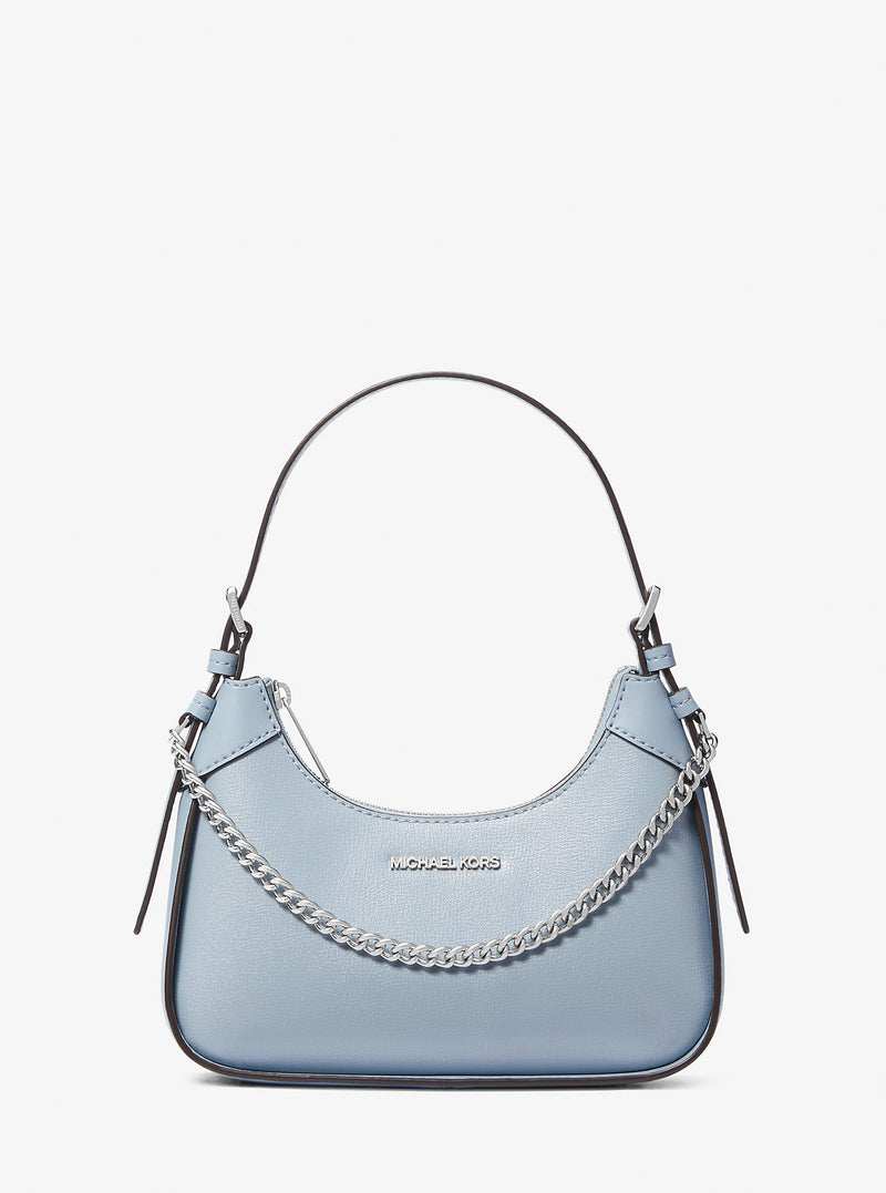 Wilma Medium Leather Shoulder Bag (PALE BLUE)